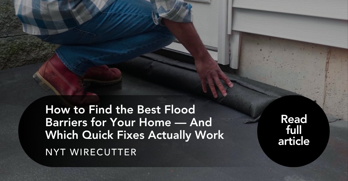quickdam's tweet photo. @wirecutter recently tested flood-barrier options to see how they perform when water starts making its way toward your home, including Quick Dam Flood Bags and Flood Barriers.

Read the full article to learn more: https://t.co/PM0MaiIypg

#QuickDam #FloodProtection #FloodBarrier https://t.co/kHh2Wuet5R