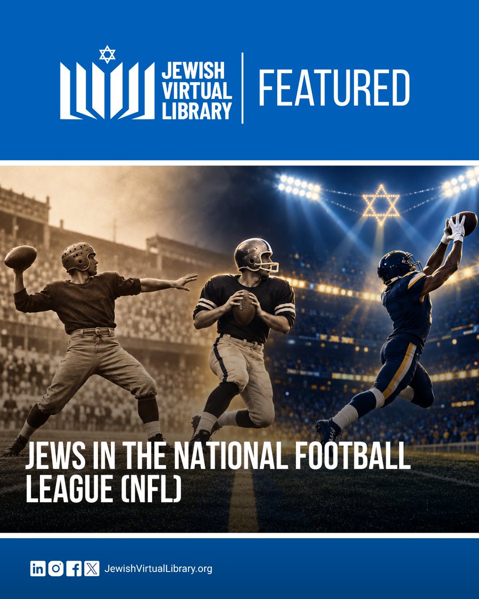 JewishVLibrary's tweet photo. From Benny Friedman’s pioneering passing to Julian Edelman’s Super Bowl performances, Jewish players have helped shape football. Explore the players, coaches, and team leaders in our Jews in the @NFL  entry—and read their biographies: 

https://t.co/TYTSsjCFtz https://t.co/ryqdkZkGvH