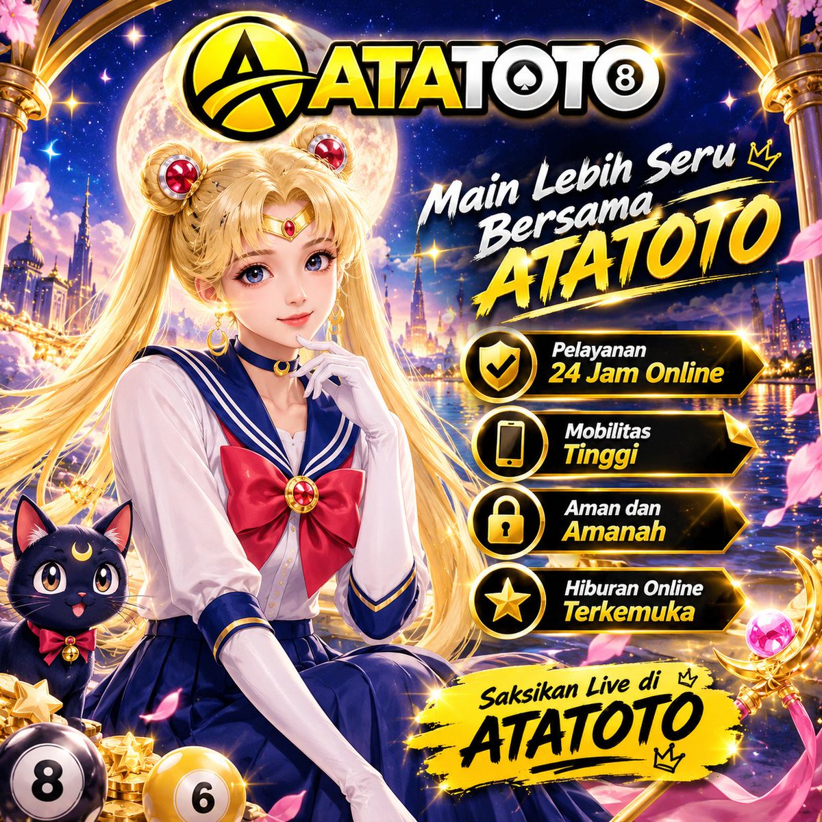 atatotoresmi's tweet photo. 🌙💖 MOONLIGHT MAGIC WITH ATATOTO!
Cantik seperti cahaya bulan, penuh energi seperti bintang! ✨
💛 More Fun, More Magic! ⭐ More Moments, More Memories!
Tag temanmu yang paling suka Sailor Moon dan jelajahi konten terbaru ATATOTO!
#ATATOTO #MoonlightMagic #AnimeIndonesia https://t.co/OdJvGYljWt