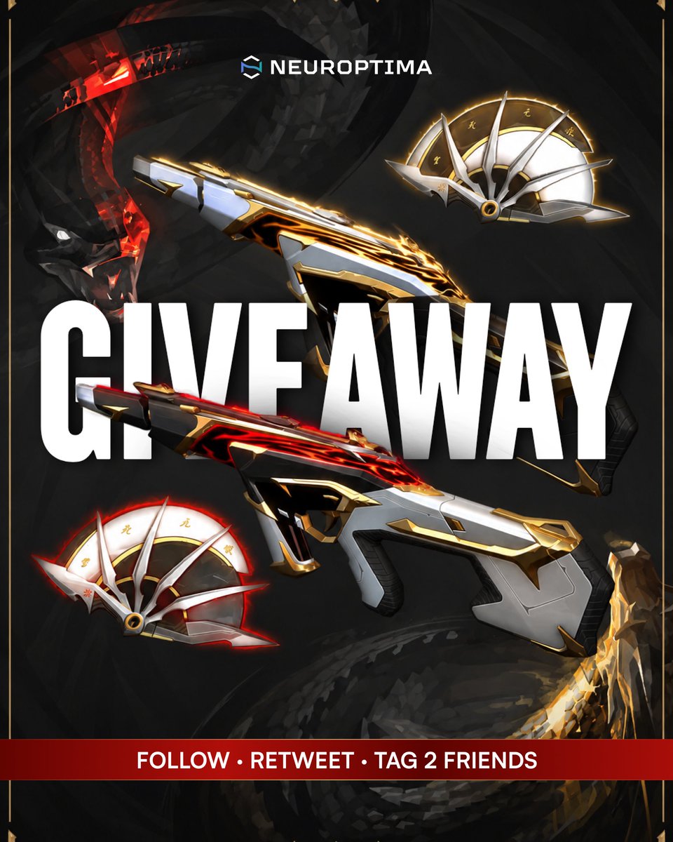 Neuroptima's tweet photo. 🚨 Valorant Giveaway 🚨

To celebrate Champs Shanghai we are giving away a championship bundle!

Rules to enter: 
❤️ Like + Follow
♻️ Retweet
🏷️ Tag 2 Friends

Winner announced Oct 9th 👀 https://t.co/J3BiQY9crn