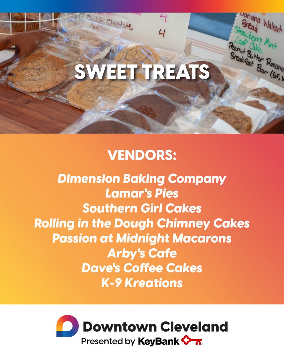 DowntownCLE's tweet photo. Downtown Cleveland’s Public Square Farmers Market continues through the end of October, giving you extra chances to shop local and stock your pantry!🍂🛍️

Stop by every Thursday from 4-7pm to shop from vendors selling a range of products.🥬🍪

Check out this week’s vendor lineup! https://t.co/muS1RDdVrQ