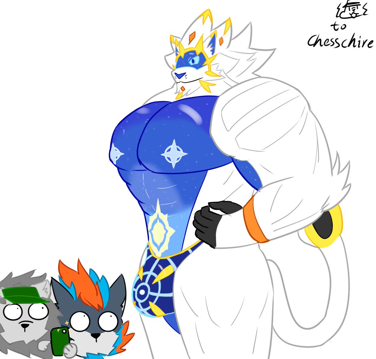 iyokiba's tweet photo. Fan art I drew for @CheschireBacon  's Apollo, a very sexy big lion. https://t.co/PnormKnzld