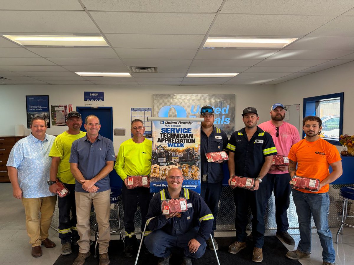 URLife's tweet photo. Last week, branches across the company celebrated #TechnicianAppreciationWeek! 🔧
Thank you to our technicians for the expertise, dedication, and hard work that keep our customers productive and our business moving forward.
#URLife #UnitedRentals https://t.co/wxY5yvJWAX