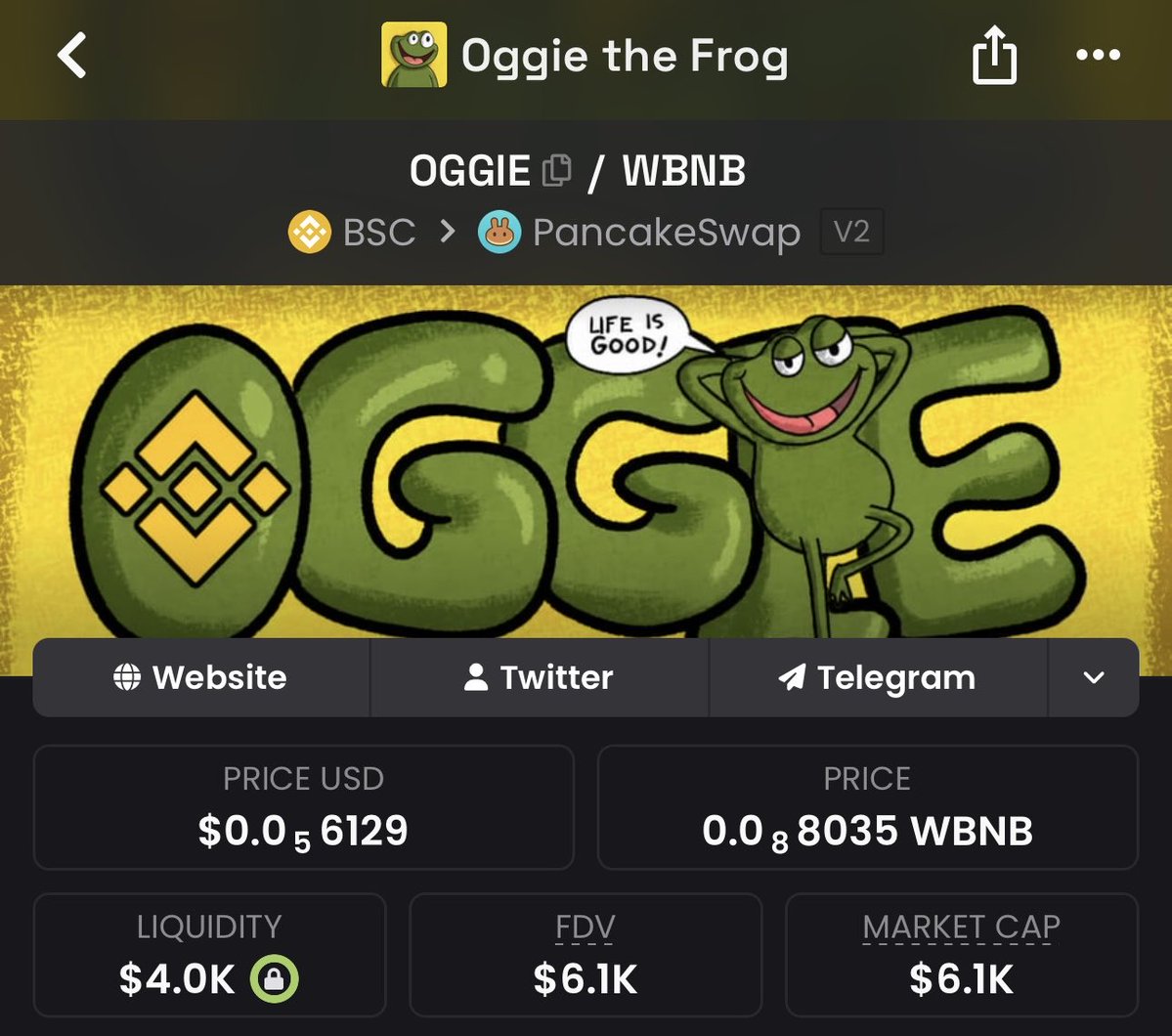 ArkofDavId8935's tweet photo. Frog 🐸 Season 

OGGIE - The Original Frog 🐸 that inspired the creation of Pepe

Date: 28.09.26 

Chain: BNB

CA:

0xb41039E73C0b89B5c93c971D3B923704B11D24c6 https://t.co/sq6jDREahJ