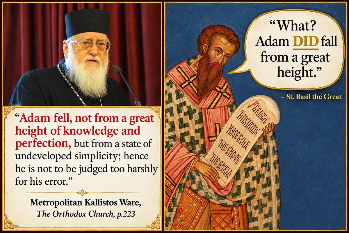 eoexamined's tweet photo. The modern Orthodox Church believes Adam’s sin and fall against God was not too great because he himself was never at a great height.

But what about God’s height?

See full article here: https://t.co/lM5NeMQNZ2 https://t.co/w0LsZh1iHl