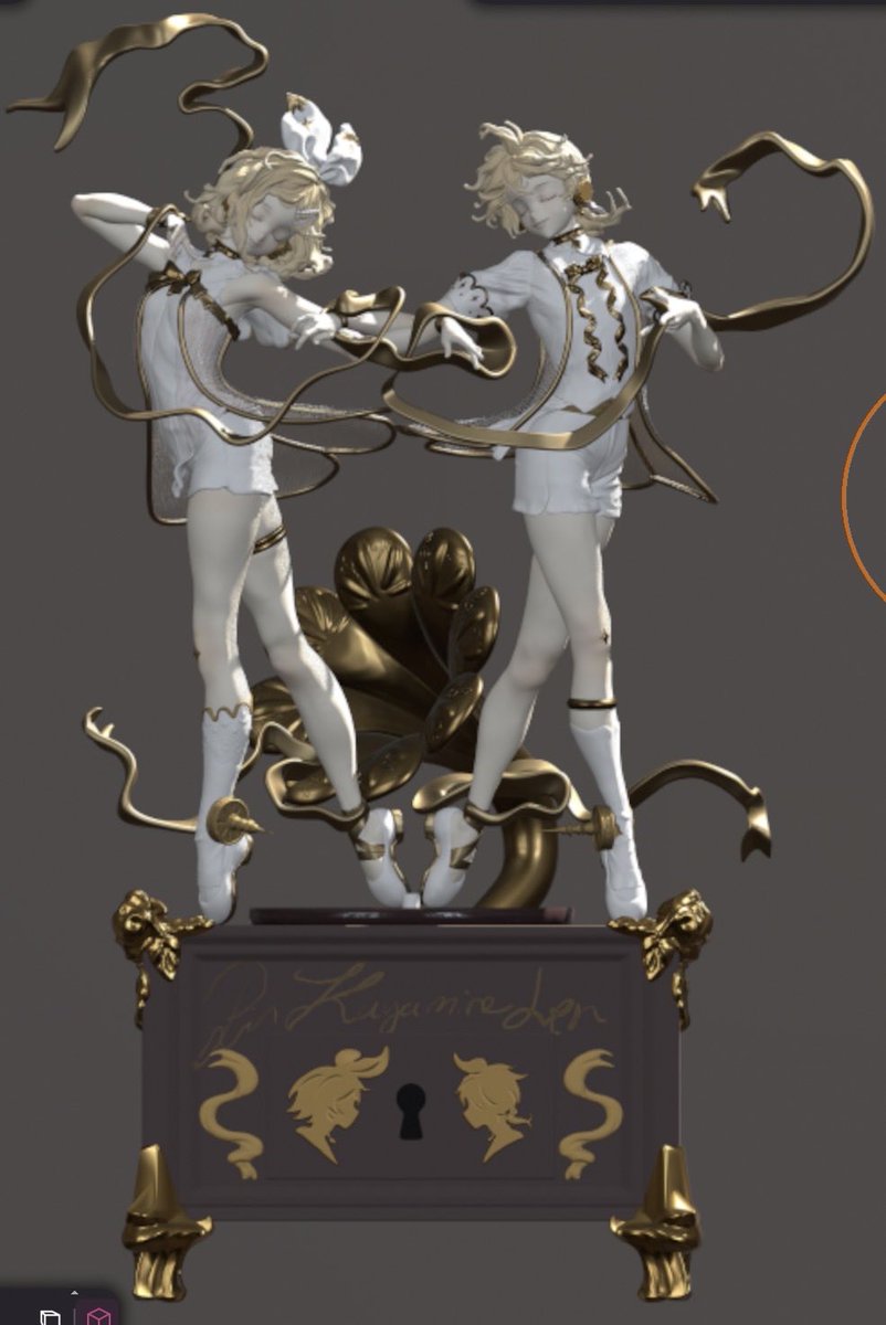 Shirubani's tweet photo. Realized I didn’t posted it there
Wip for my Rin &amp; Len symphony 2022 3D figure https://t.co/biVDzEVt57