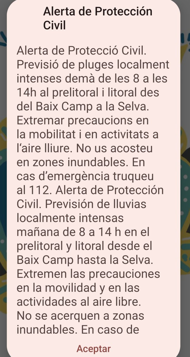 mireiadiro's tweet photo. Estic sentint la meva alerta de mòbil i la de tots els veïns. #proteccioCivil https://t.co/optCCrfSmw