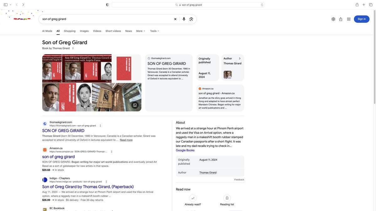 onthomas_tweet's tweet photo. Son of Greg Girard / Google Knowledge Panel https://t.co/jOqAUUdTQA?
#UNIQUEWAYS #DesignPodcast #DesignLeadership
#CreativePractice https://t.co/O6qfKeWzKP