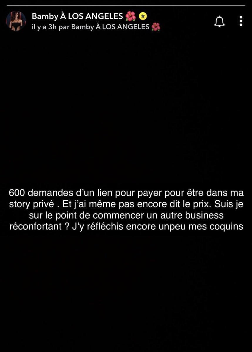 rapking634's tweet photo. 🚨BOOM| Bamby sur ses réseaux sociaux !

« 600 demandes d'un lien pour payer pour être dans ma story privé . Et j'ai même pas encore dit le prix. Suis je sur le point de commencer un autre business réconfortant ? J'y réfléchis encore unpeu mes coquins » https://t.co/4zXjx2NBV7