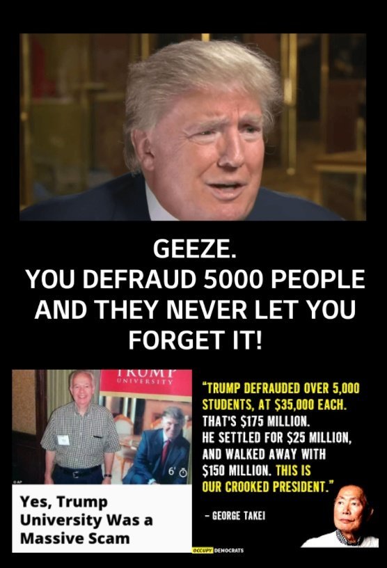 hhooversghost's tweet photo. @AnnieForTruth Learn more at Trump University https://t.co/o0JKfRqPnP