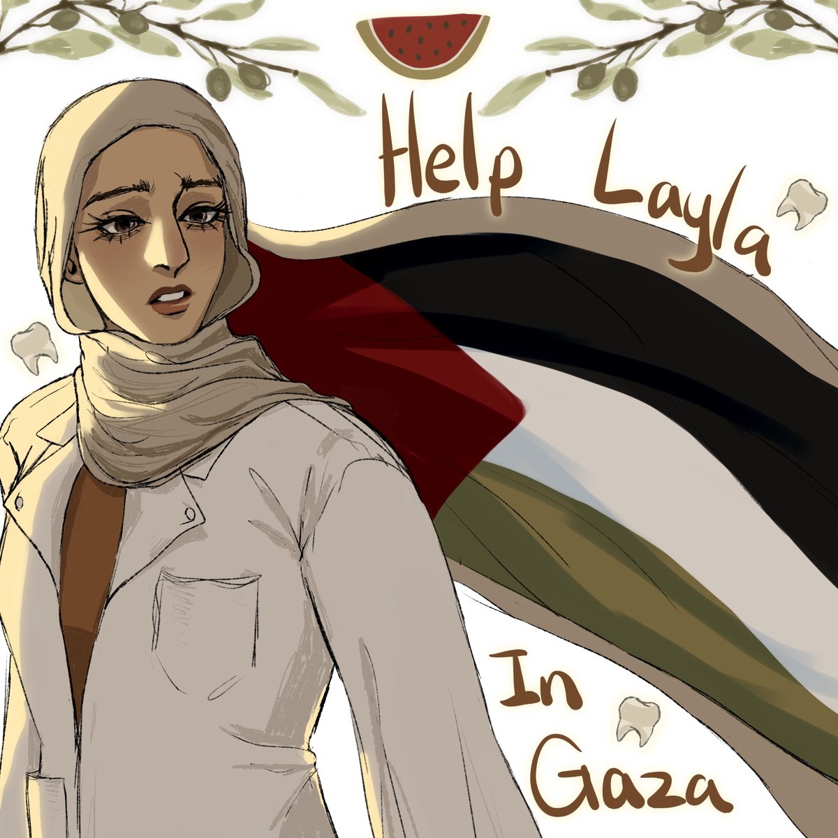 It_is_layla7's tweet photo. #Art SPEAKS!🇵🇸

I'm treating patients at my university in Gaza again, and I'm not charging them a thing. To keep this going, I need help covering tuition and dental supplies. Every bit of support helps me continue restoring smiles🦷
Hope u can help!🥺
https://t.co/xbMYc6eJ7F https://t.co/Qm4nWNk3Ff