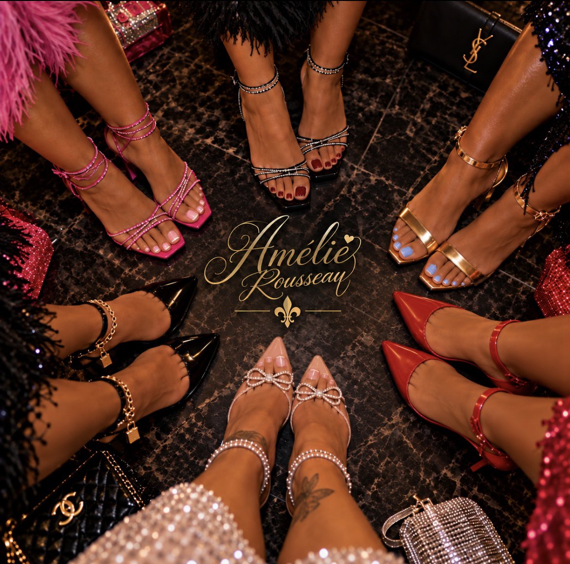 FemmeFeetaleP's tweet photo. Girls night out! We’re ready for N.O., is it ready for us? 😉—Amélie R #LadiesNight #Feet #Toes #Heels 🥼 https://t.co/YP4Qglzoul