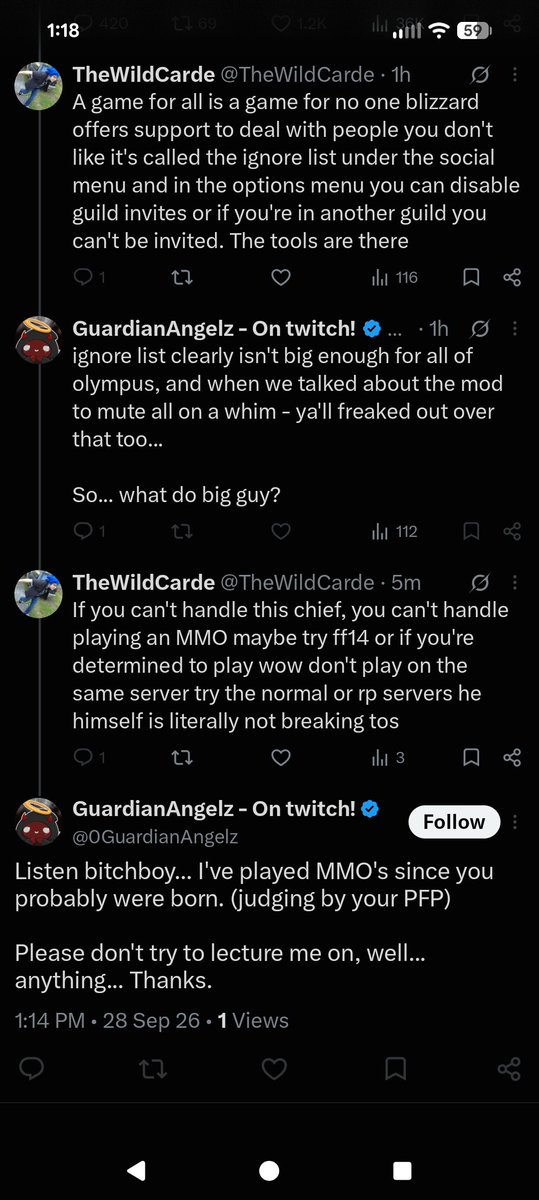 TheWildCarde's tweet photo. What a clown I didn't even toss an insult and they blocked me. I'm probably older than this nerd too https://t.co/Q3yvg9hJQ4
