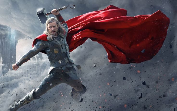 _justNoble's tweet photo. Thor doesn't actually have the biological power of flight; he just spins Mjolnir really fast and throws it, holding onto the leather strap so it yanks his body through the air. He is essentially playing a permanent game of fetch with himself. If the hammer suddenly decided to turn left mid-air while Thor wanted to go right, would his arm just pop out of its socket?