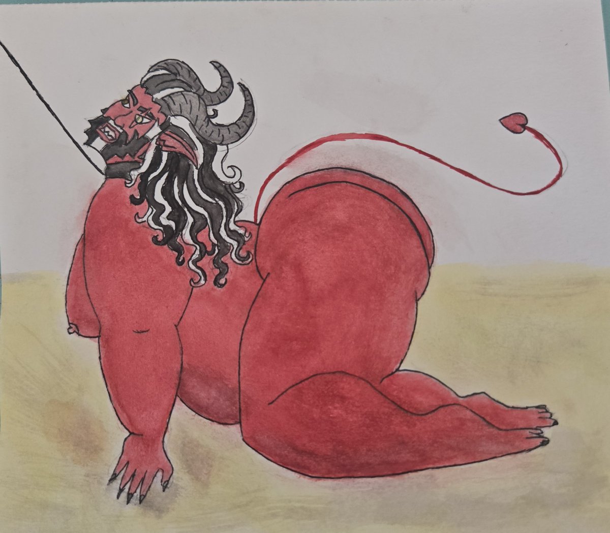 AttacusTau's tweet photo. Quick painting of Malphas being put in his place, his arrogant self needs to learn a lesson 😈

#bara #chubby #DemonArt #ass #nsfwtwt #nsfwart #OC https://t.co/er98XqGlq1