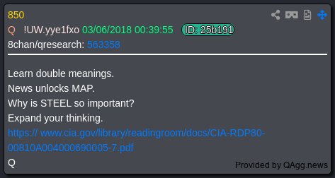 holonabove's tweet photo. Q drop 850 lands a whole lot harder now... in 2018 we were told to learn double meanings, that news unlocks the map, and then came the question... 

Why is STEEL so important? 

The trail went straight into the CIA file on the ***Red October*** Steel Plant in Stalingrad, an industrial asset rebuilt because steel sat underneath war capacity, infrastructure and national survival...

Now run that forward into what Trump is doing... U.S. Steel gets pulled into a national security framework, Section 232 protections tighten, steel tariffs go to 50%, Minnesota iron ore comes back online, and now a $15 billion Iowa steel plant moves into the picture...

The sequence is clean... secure the producer, secure the ore, protect the market, build the mills and expand the capacity that feeds ships, weapons, rail, energy, bridges and heavy industry from inside the country...

That is why STEEL was the question... steel is industrial power, sovereignty and national security... future proves past...