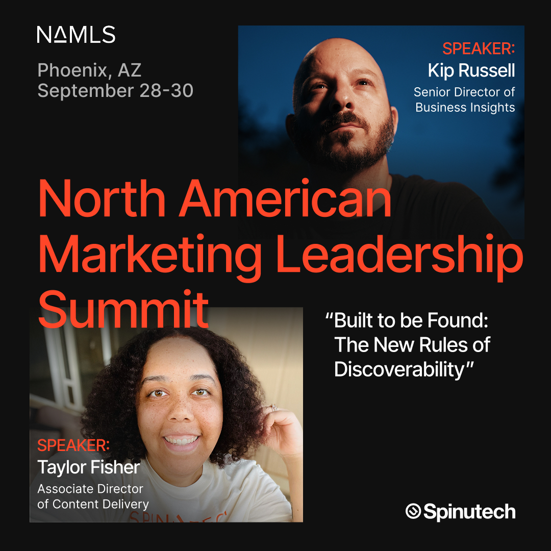 spinutech's tweet photo. We’ve touched down at NAMLS 2026! 🌵

If you’re at NAMLS, come find the Spinutech crew and say hello! And don’t forget to be seated when Kip Russell and Taylor Fisher take the stage for, “Built to be Found: The New Rules of Discoverability.” https://t.co/k330QkGrzG