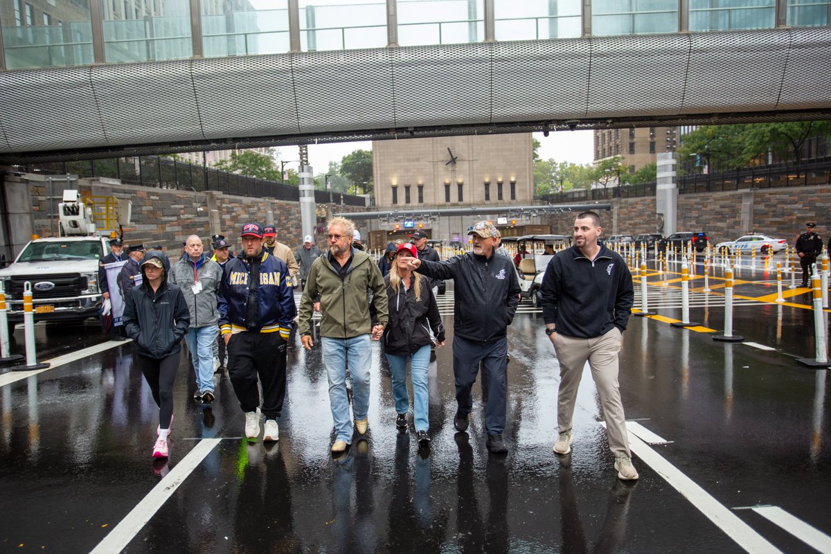 Tunnel2Towers's tweet photo. We want to extend our heartfelt thanks to the thousands of people who participated in our annual Tunnel to Towers 5K Run & Walk NYC this year. This event retraces the final footsteps of FDNY Firefighter Stephen Siller through the Brooklyn Battery Tunnel to the Twin Towers. It pays homage to the first responders and civilians who lost their lives on September 11, 2001, and the thousands lost in the years since from 9/11-related illness and the Global War on Terror. We commemorate their bravery, uphold their legacy, and reaffirm our unwavering commitment to their memory. Your support and participation are consequential to carrying on our mission to Never Forget. 
@stoolpresidente @GuyFieri @GuysFoundation