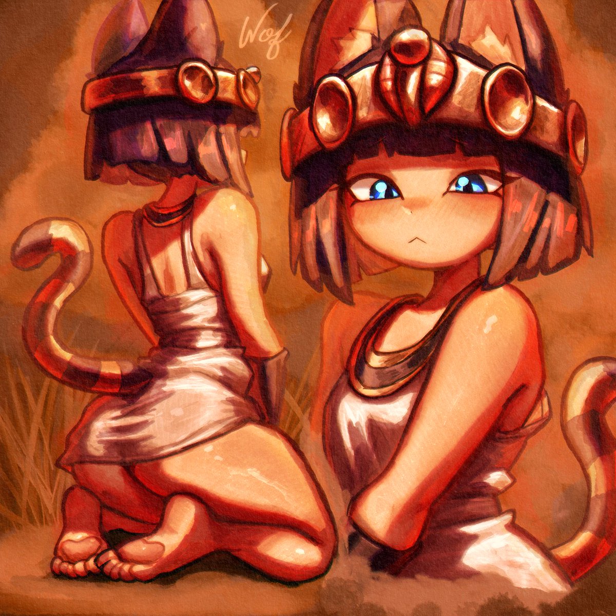 Wofdraw's tweet photo. Ankha https://t.co/jpRDG82XiX
