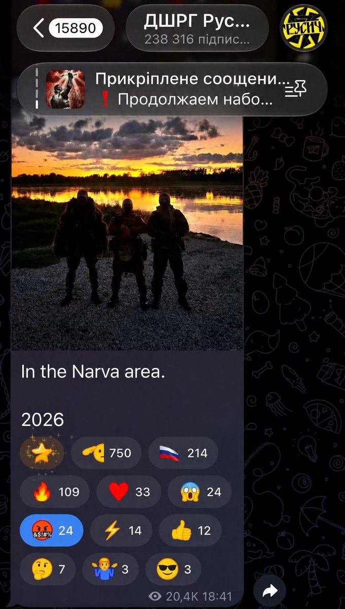 IntelDudee's tweet photo. 🇪🇪🇷🇺‼️ URGENTE AHORA 

UN CANAL DE TELEGRAM VINCULADO A FUERZAS ESPECIALES SPETNAZ DE RUSIA, pública una foto afirmando haber sido tomada a lo largo del rio Narva cerca de la ciudad Estonia de NARVA. 

¿Que querrá demostrar Rusia con esto? https://t.co/Y4rbfhII14
