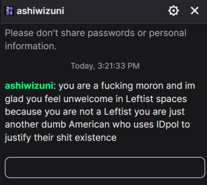 SeanDaBlack's tweet photo. The fact the people like feel comfortable in "leftist" spaces makes my point. These are not leftist but we're more worried about keeping marginalized people in check then keeping these people out. 

If "being normal" attract people like this then fuck your movement https://t.co/vJWpySceyG