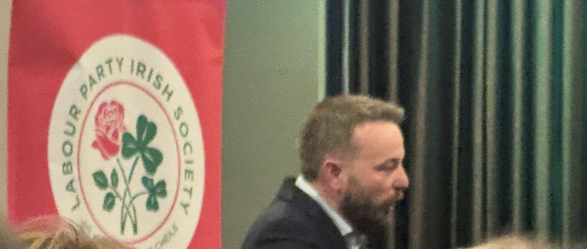 JonTonge's tweet photo. SDLP’s Colum Eastwood demands ‘my good friend Chris Bryant needs to step in - that march needs banning’ - at Labour Party Irish Society evening at #Lab26 in Liverpool https://t.co/JpAWvyxBRO