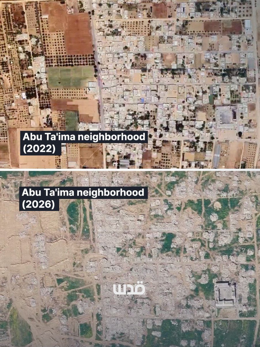QudsNen's tweet photo. Google Maps updated satellite imagery of the Gaza Strip has left people shocked by the scale of destruction visible across the besieged territory after Israel’s genocide on Gaza.

Yet even these images show only a fraction of the devastation. The updated satellite view does not capture the full extent of the destruction across Gaza, where entire neighborhoods have been reduced to rubble and vast areas have been wiped out.