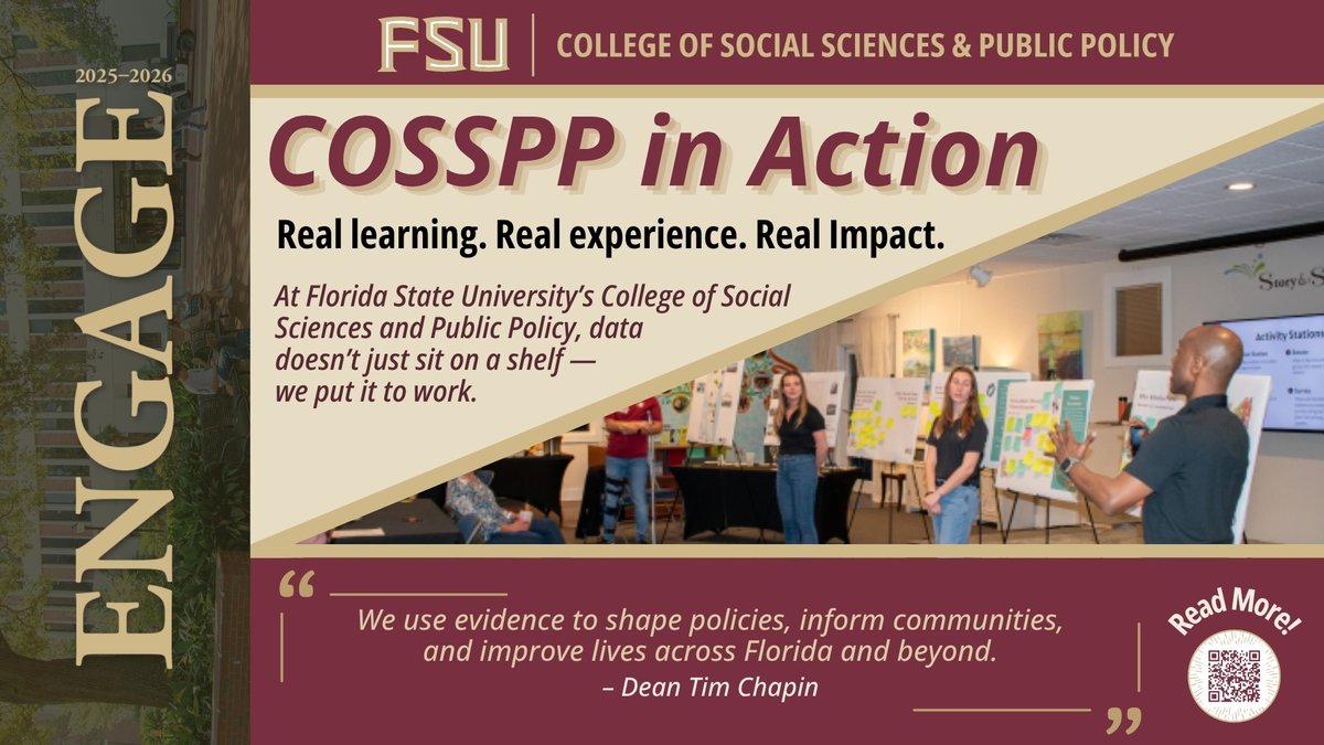 FSUCOSSPP's tweet photo. Real learning. Real experience. Real impact. 💡📊

At COSSPP, data doesn't just sit on a shelf—we put it to work to shape policy across Florida and beyond. 

To read more: https://t.co/aA2nAH4oBv https://t.co/59l1xs9GyE