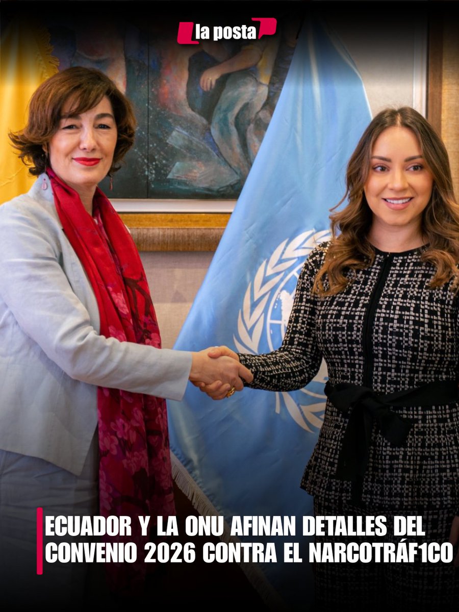 LaPosta_Ecu's tweet photo. La presidenta de la Asamblea Nacional, Mishel Mancheno, mantuvo una reunión técnica con Laura Melo, Coordinadora Residente del Sistema de la ONU en Ecuador, para operativizar el Convenio 2026, firmado con la Oficina de las Naciones Unidas contra la Dr0ga y el Del1to (UNODC).Entre las prioridades definidas están el apoyo de la UNODC en la construcción de la Ley Antimafi4s, la capacitación legislativa y el desarrollo de proyectos en territorio rural.