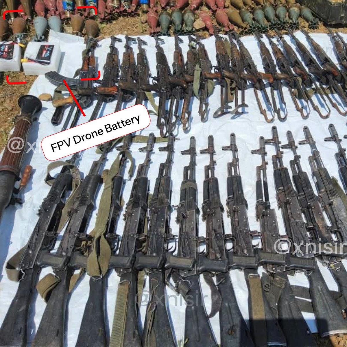 xniser's tweet photo. Alarming 🚨: Latest captured #TPLF weaponry reveals FPV drone battery and modified PG-7 rounds. This confirms an escalation in drone warfare capabilities by the TPLF as #ENDF forces press their offensive. 

#OSINT #Ethiopia https://t.co/qIWru5leVw