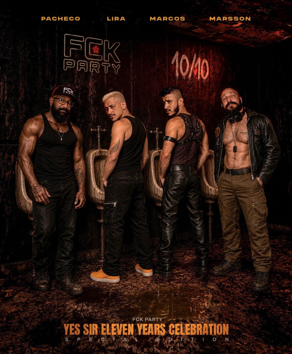 fckpartybr's tweet photo. Olha só o que te espera no dia 10/10…
A música no ritmo mais foda!!!
🔥FCK Party🔥
Garanta seu ingresso:
👉🏻 https://t.co/ZtZceTn8kf
#fckparty #musictofck #sexparty #gayparty #gayorgy #gaybdsm #gayleather #surubagay #bigcock https://t.co/dbSMPwBT8c
