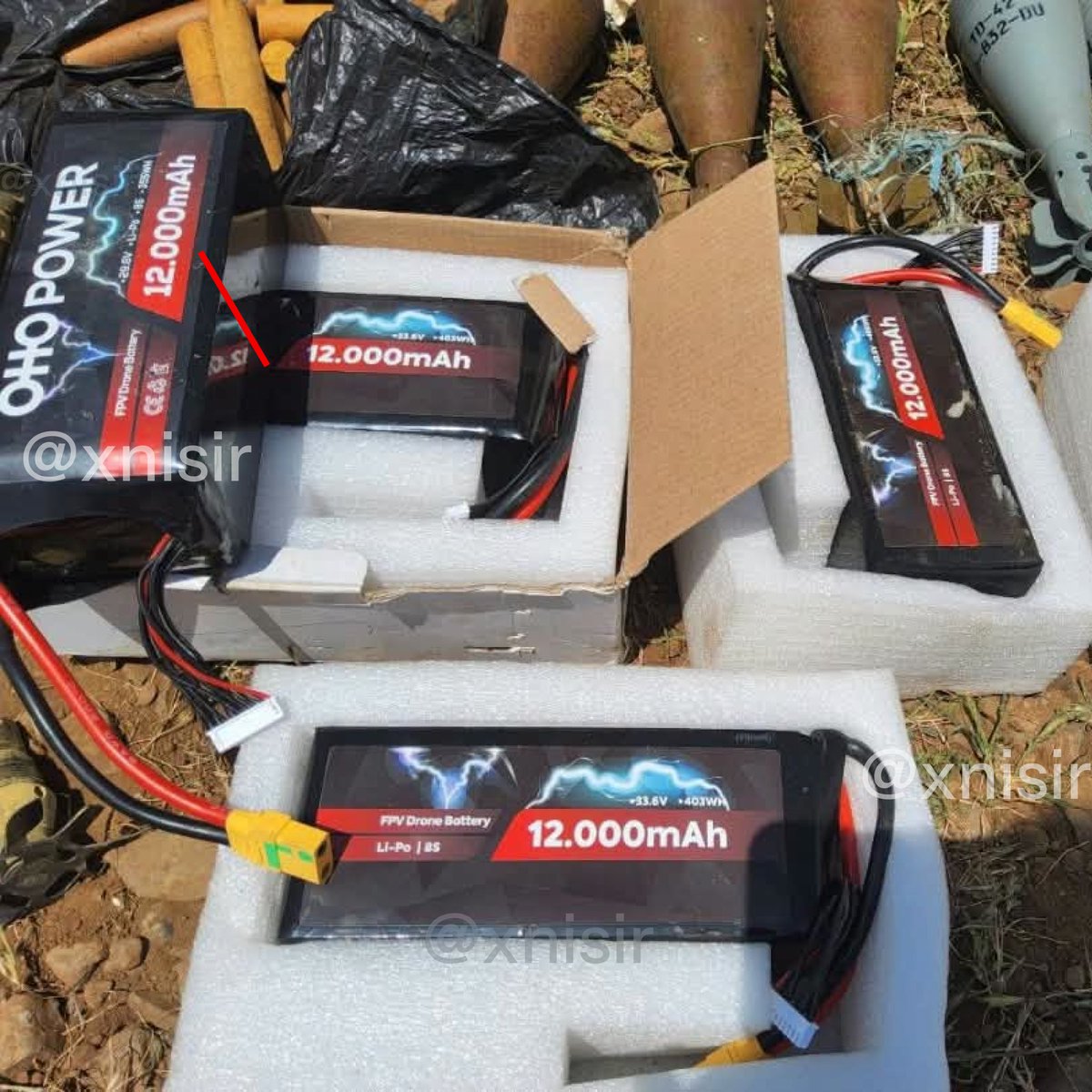 xniser's tweet photo. Alarming 🚨: Latest captured #TPLF weaponry reveals FPV drone battery and modified PG-7 rounds. This confirms an escalation in drone warfare capabilities by the TPLF as #ENDF forces press their offensive. 

#OSINT #Ethiopia https://t.co/qIWru5leVw