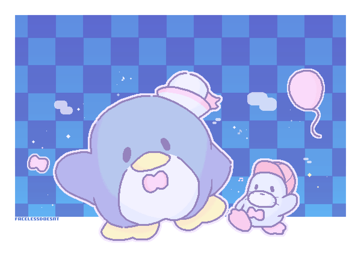 facelessdoesnt's tweet photo. Tuxedosam and Chip! #pixelart #fanart #sanrio #tuxedosam https://t.co/TWuHm56D8y