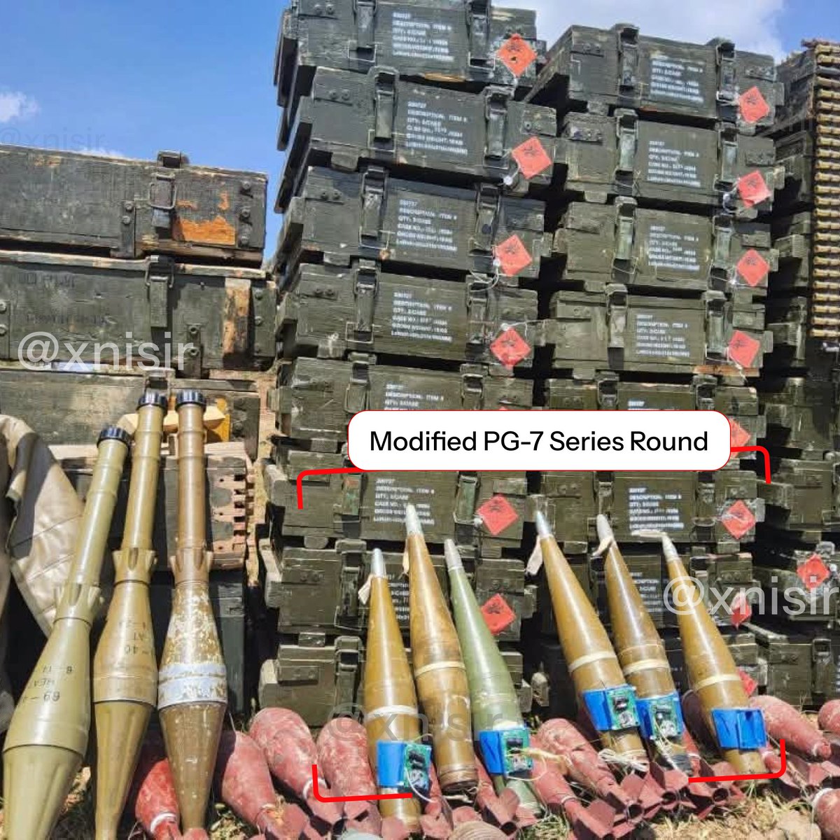 xniser's tweet photo. Alarming 🚨: Latest captured #TPLF weaponry reveals FPV drone battery and modified PG-7 rounds. This confirms an escalation in drone warfare capabilities by the TPLF as #ENDF forces press their offensive. 

#OSINT #Ethiopia https://t.co/qIWru5leVw