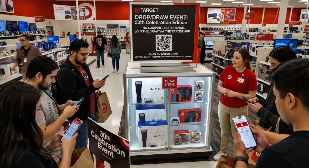 HauntdSZN's tweet photo. 🚨 New Target Drawing System: In response to extreme demand for the 30th Celebration set. 👇🏻

- Polygon reported that Target is implementing a new "Drop/Draw" system. 

- This restock mechanism aims to eliminate long camping lines and give casual collectors a fair chance via a randomized queue app or location-based lottery.

#pokemon