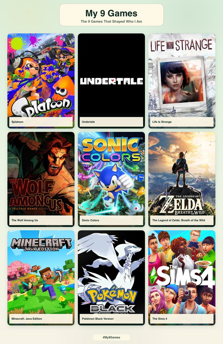 asrielle_'s tweet photo. 9 games that shaped me https://t.co/hMGm3DqNYd