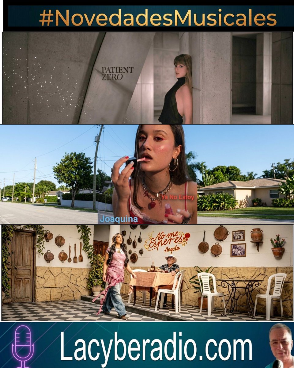 lacyberadio's tweet photo. 📢Que Canción Quieres Escuchar?
Esta Semana suenan las
 #NovedadesMusicales de
#TaylorSwift #Joaquina #AngelaLeiva 
Y  Tus Canciones Favoritas
Presentadas por:
🎙️@EdgardSerrano 
Imperdible!
Conéctate Gratis 
y Dale Play
▶️https://t.co/YXTbgvj53Q 
La  Radio en Internet https://t.co/2N3jh7oyO0