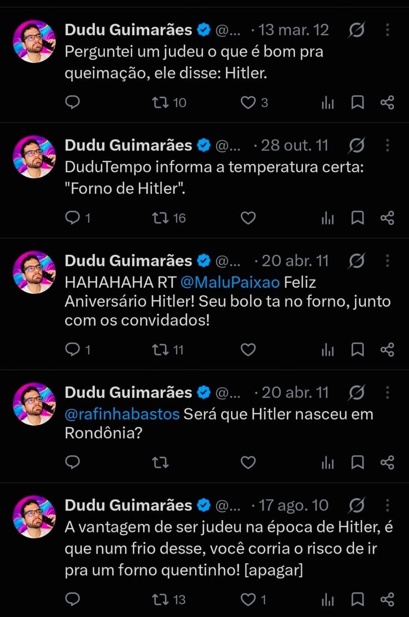 LEME12's tweet photo. E não para por aí.

O rapaz que quer destruir a familia de um cidadão comum gratuitamente, também acha hilário fazer piadas com o Holocausto.

Já foi devidamente denunciado pra CONIB e pra ADL. https://t.co/ojvqWlowkH