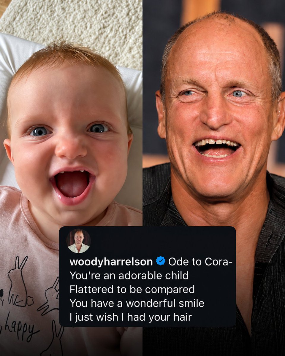 Complex's tweet photo. Woody Harrelson reacted to a baby that looks like him 😂 https://t.co/ktudKx4BEJ