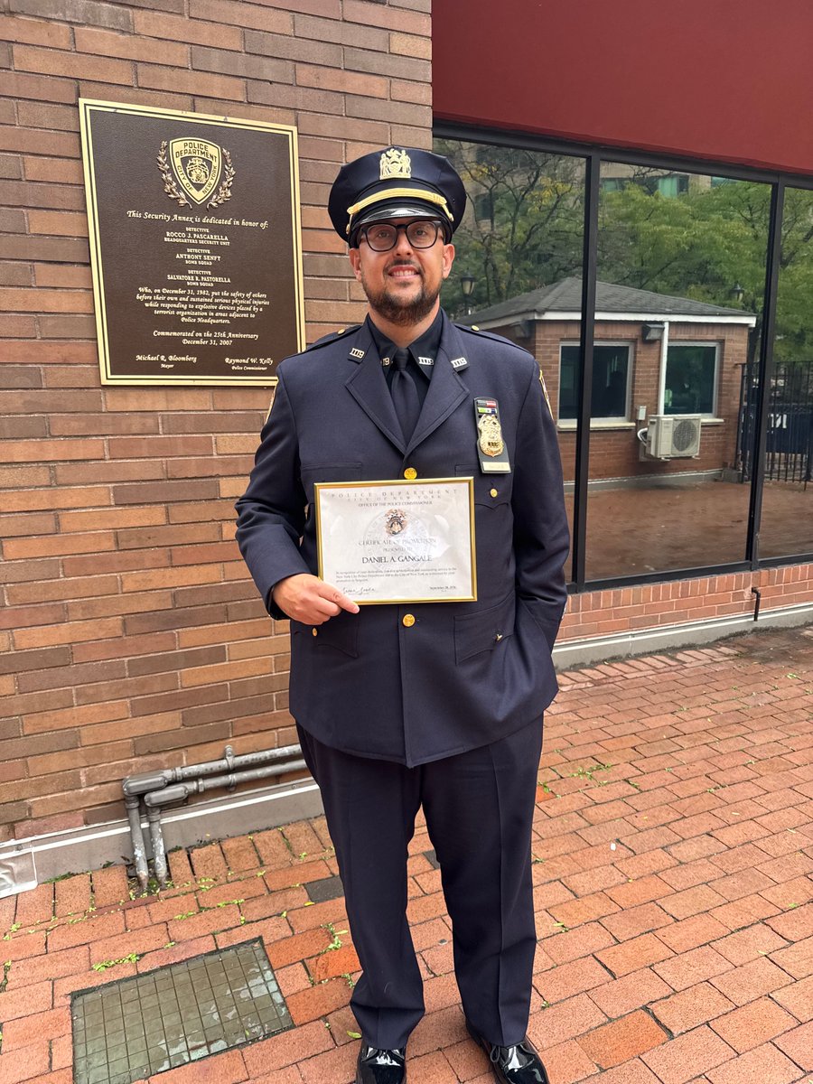 NYPD109Pct's tweet photo. Congrats to Sgt. Gangale on his promotion! After more than a decade of dedicated service to our community at the @NYPD109Pct, you will be truly missed by the 109 Family. Best of luck as you begin the next chapter of your career! 👏🚔 #109Pct #NYPD https://t.co/albhcCQOiQ