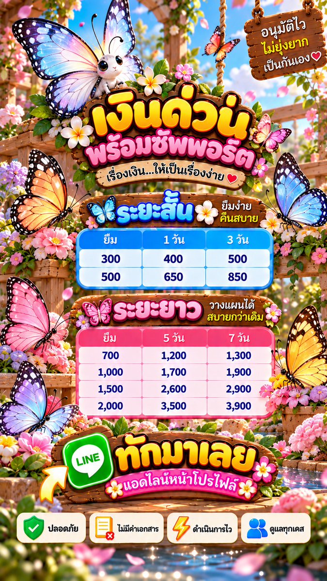 nammaua's tweet photo. 💸 ยืมเท่าที่ไหว ไม่เกินกำลังตัวเอง

💰 เริ่มต้น 300 – 3,000 บาท
⏰ ระยะเวลา 1 – 7 วัน
👤 พนักงานประจำ • นักศึกษา • ค้าขาย

⭐ เครดิตดี มีประวัติชำระตรง
➡️ สามารถพิจารณาเพิ่มยอดได้เรื่อย ๆ

📩 สนใจสอบถามรายละเอียดเพิ่มเติม

#กู้เงิน #เงินกู้ https://t.co/JsOoCiKmLO