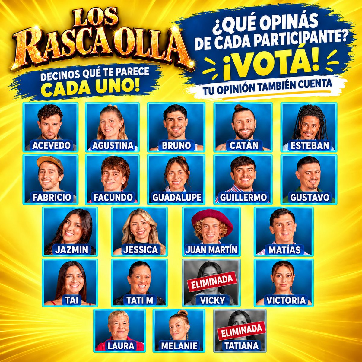 heterocar2's tweet photo. 🚨 OPINÁ VOTANDO‼️
Compartí para llegar a mas personas y saber qué piensan de tu favorito.
#GranHermanoUY #LosRascaOllas
@Laura_No_Esta0 @fedexsb https://t.co/lGWxnxVKNf