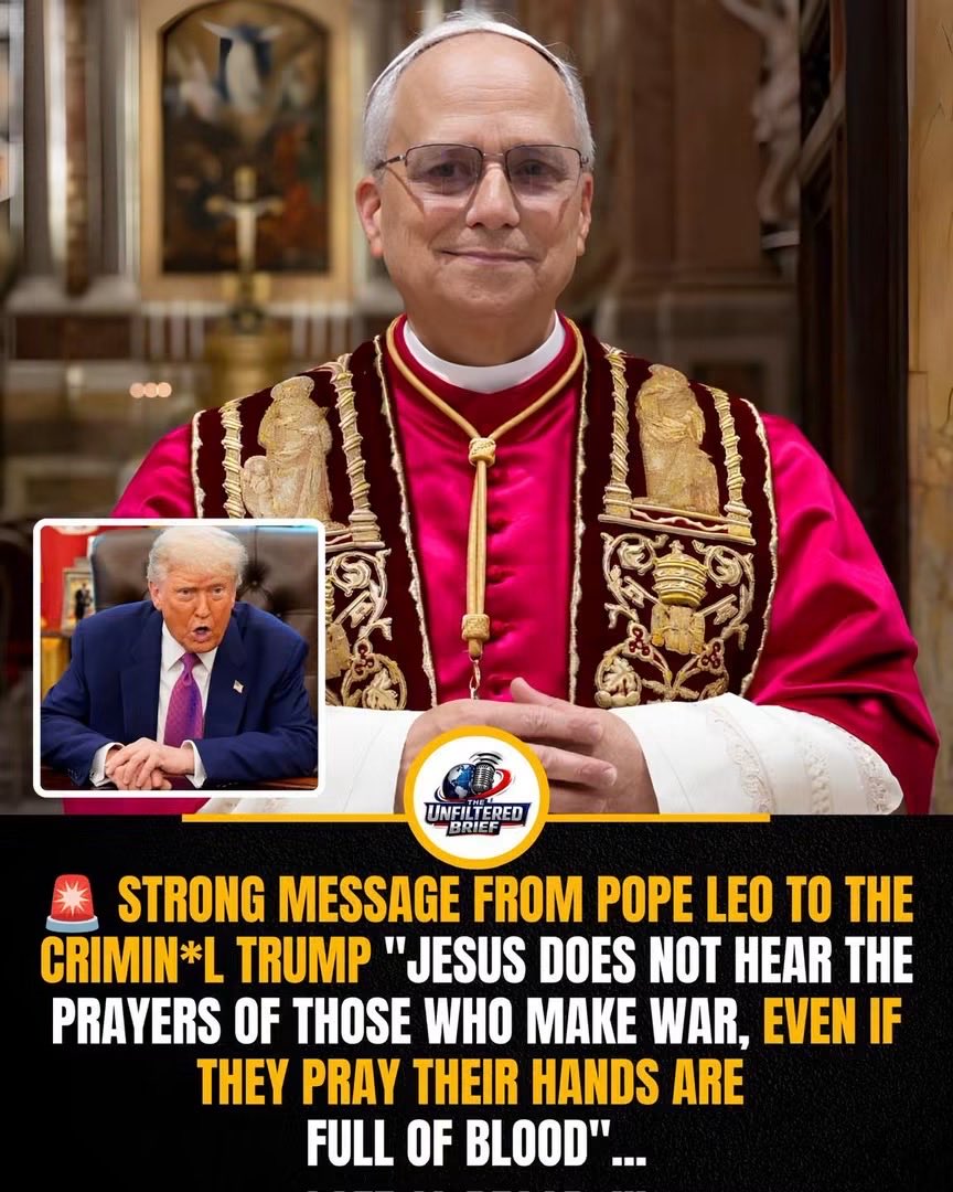 lisakrstin's tweet photo. #DemsUnited
A strong message from Pope Leo.  
Let us all hope that JD Vance doesn’t try to correct him on theology.
If he needs a reference point, JD can try Isaiah 1:15. https://t.co/zn9Jq3Sj5k