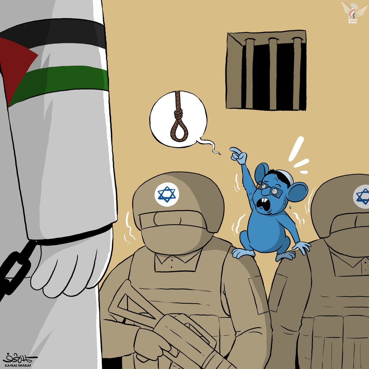 cza9en's tweet photo. بن غفير المجرم يهدد الأسير الفلسطيني حسن سلامة 
#كاريكاتير @kamalsharf https://t.co/BkhalNF5PV