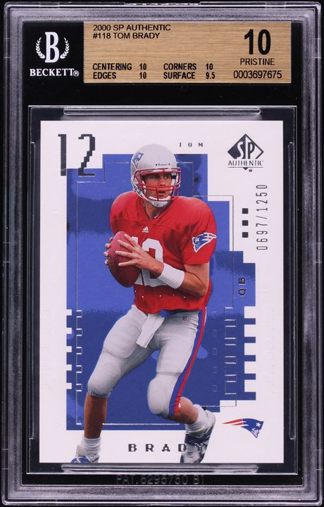 CardsBoulevard's tweet photo. BGS 10 2000 SP Authentic Tom Brady /1250 Market Check 📈

✅ Dec. 2023 - $46.4K
✅ Nov. 2025 - $84K
✅ Sept. 2026 - $102K https://t.co/mkPkGgHUKo