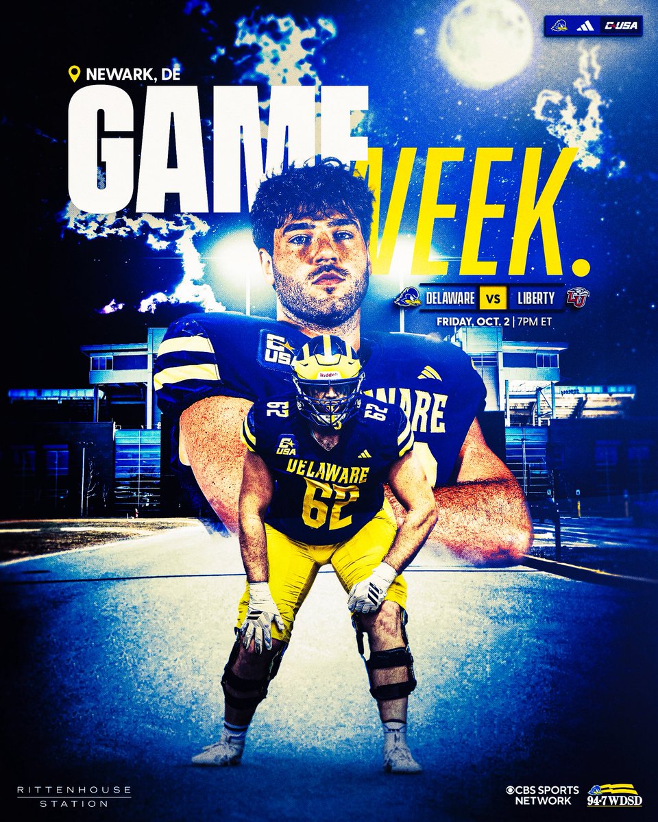 Delaware_FB's tweet photo. See you Friday, wear blue. 🔵🔵

Limited students tickets remain ⤵️
🎟️: https://t.co/PExNwQ93Bp

Tickets remain available on Seat Geek ⤵️
🎟️: https://t.co/oLY7L87yd0 https://t.co/fJB0ABjPWX