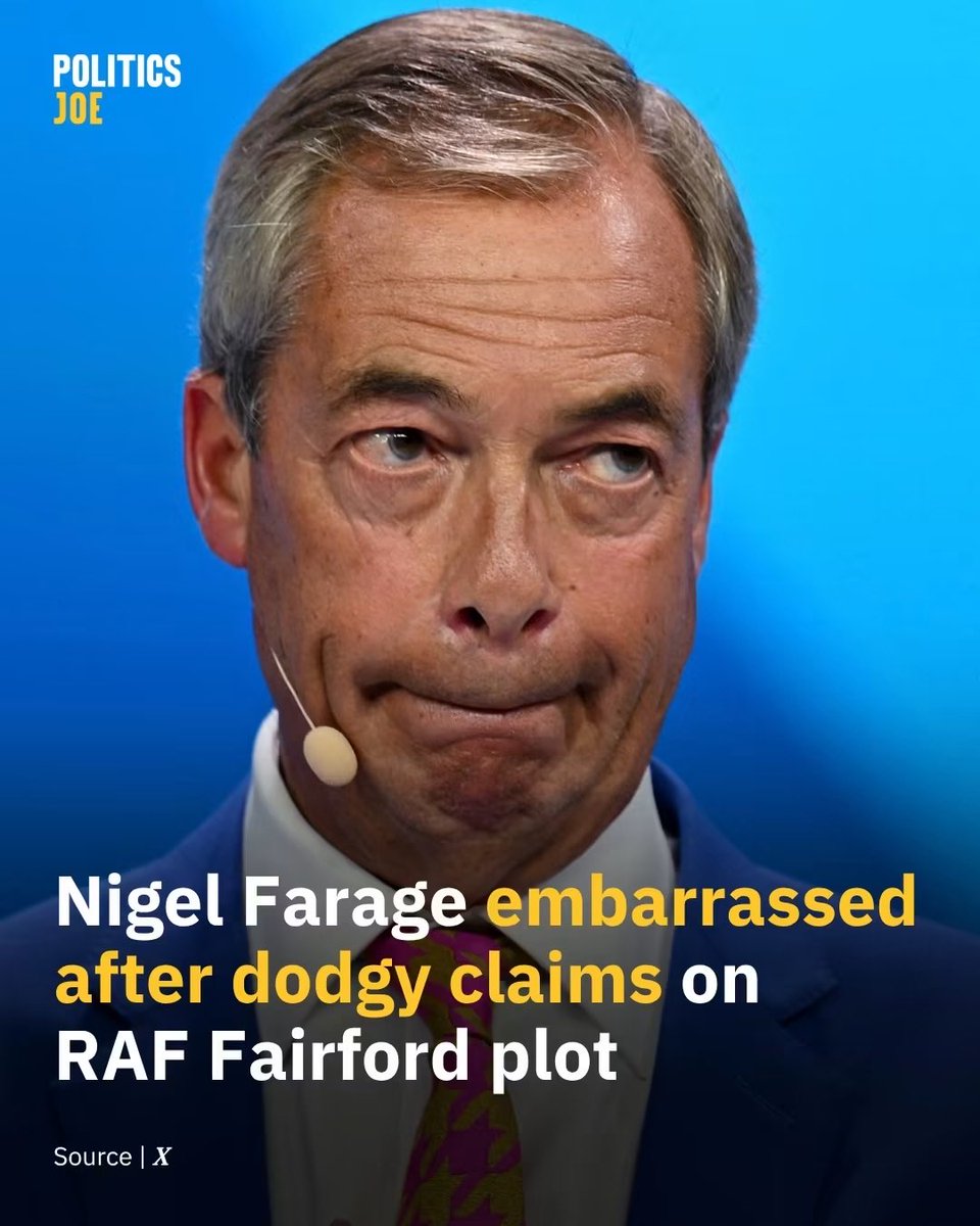 BillBen50947120's tweet photo. Nigel Farage posted a video claiming the RAF Fairford plot proves [his] point "on Iran and the IRGC", just moments before the government confirmed the five suspects were British nationals. What an embarrassment this racist hate preacher is! https://t.co/ybSO7t7QF5