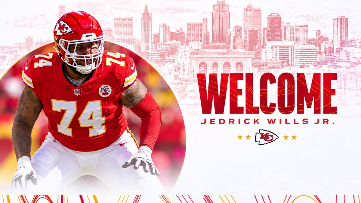 MSR_RUSTY's tweet photo. We have released OT Jamaree Slayer &amp; have signed free agent OT Jedrick Wills Jr. to a 1-year deal worth $3M.

#ChiefsKingdom | #MSR67 | #Madden27 https://t.co/vvN2F9Hc26