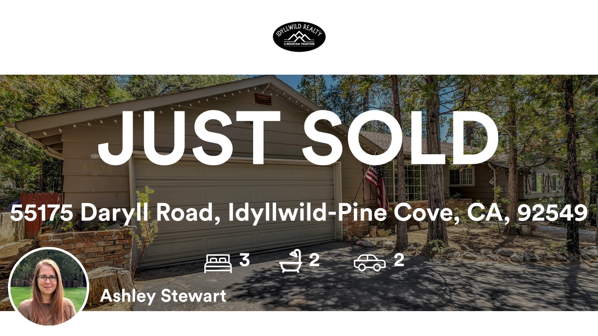 astewartidy's tweet photo. π 3 π 2 π 2
π 55175 Daryll Road, Idyllwild-Pine Cove, CA, 92549
My latest sale on RateMyAgent.
CAR 01466789
https://t.co/CJzG0yk09W
...
#ratemyagent #realestate #Idyllwild_Realty https://t.co/14aWaYmogk
