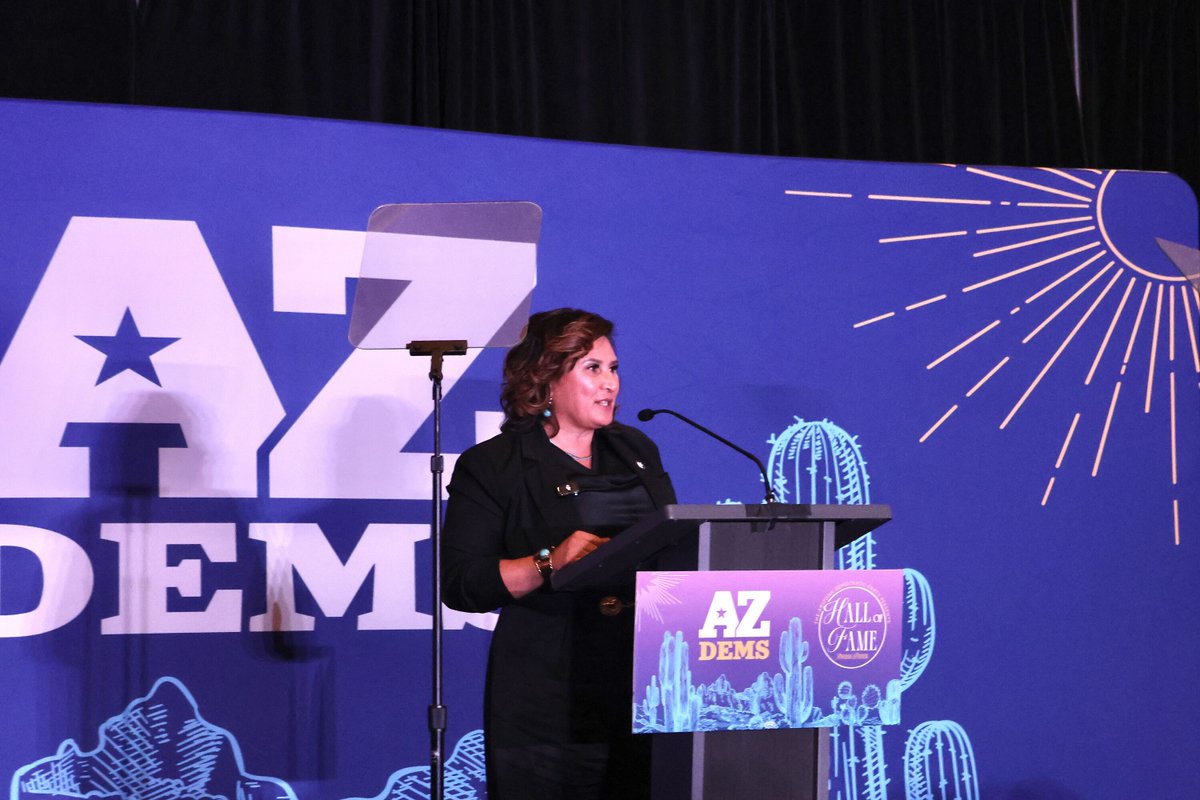 Mendoza4AZ's tweet photo. Great to join the Arizona Democratic Party's Hall of Fame Awards dinner this weekend! I had the honor of presenting the Outstanding Young Democrat of the Year award to Dafne. Her leadership gives me so much hope for AZ. Congratulations to Dafne and all of this year's honorees! https://t.co/bfYUGNVJaM